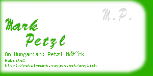 mark petzl business card